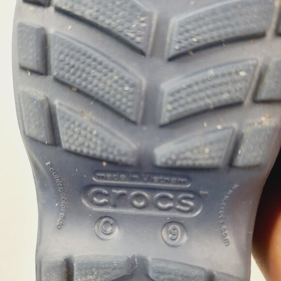 Crocs Boy's Navy Handle It Rain Rubber Pull On Casual Rain Boots Size 9 - Picture 6 of 7